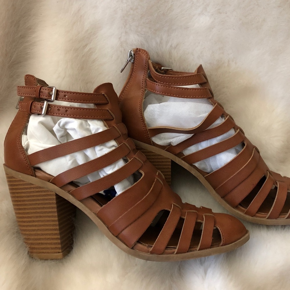 Dolce Vita Cognac Cutout Booties